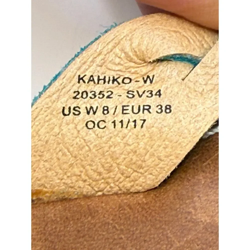Olukai Kahiko Braided Leather Thong Sandals Sz 8 Flip Flops Turquoise Boho Flat - Picture 3 of 10